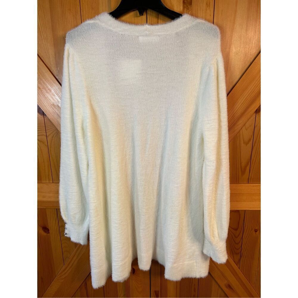 89th Madison Long Form Cardigan Size Large Ivory Long Sleeve Nwt (4755) Read — image 6 of 8